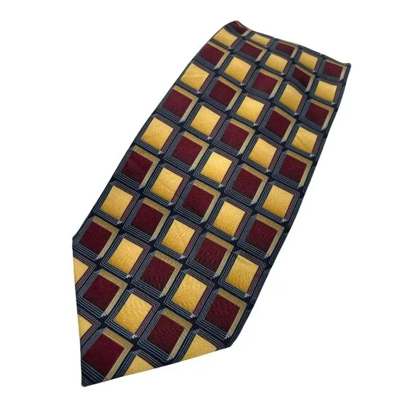 Valerio Garati Geometric Italy Italian Handmade Silk Tie Neck Luxury Vintage - Picture 1 of 6